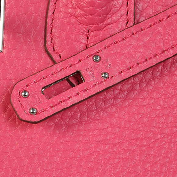 Super A Replica Hermes Birkin 25CM Tote Bags Togo Leather Peach Silver 60799